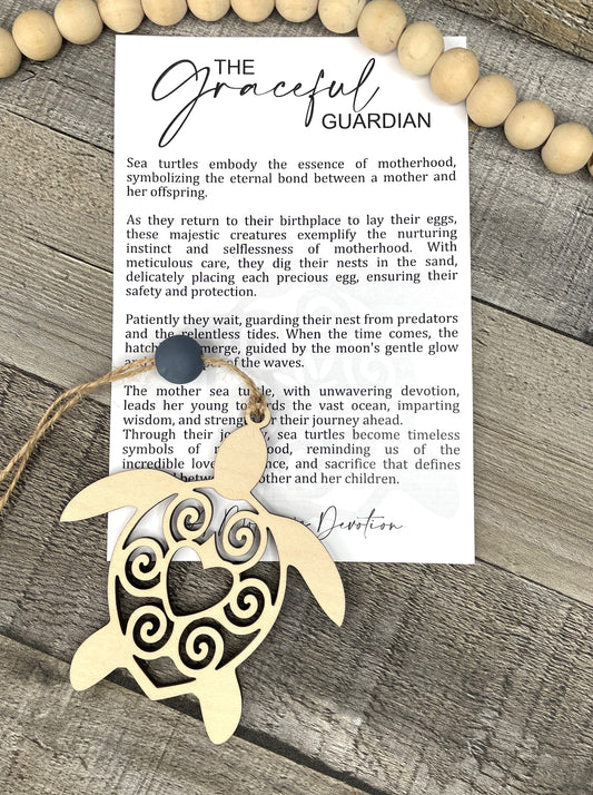 Story Card Ornament - Car Charms: Sea Turtle