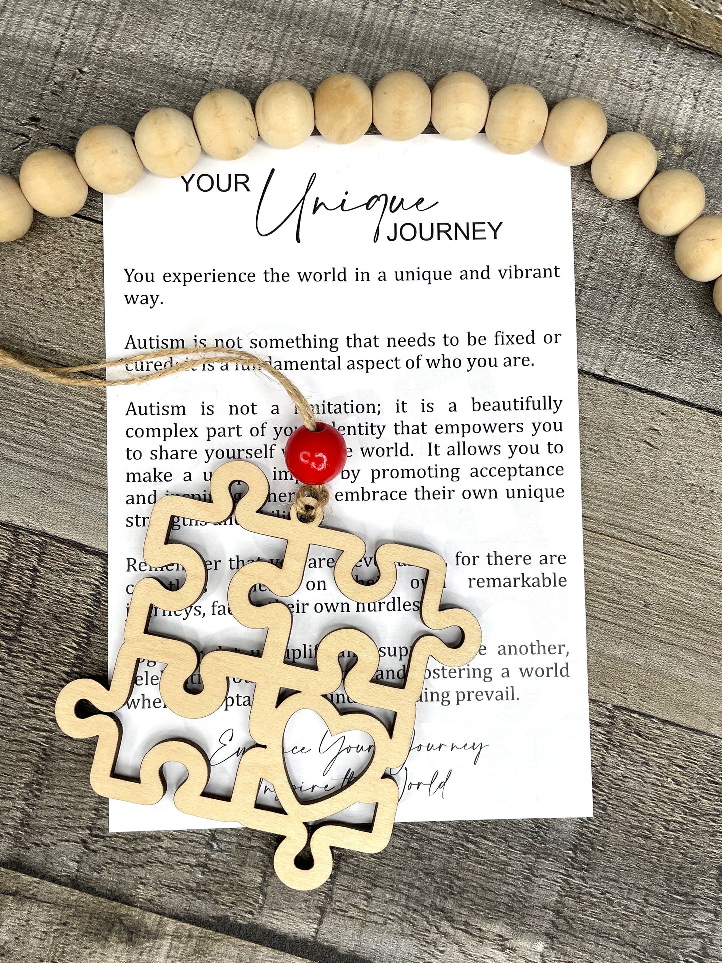 Story Card Ornament - Car Charms: Puzzle Piece