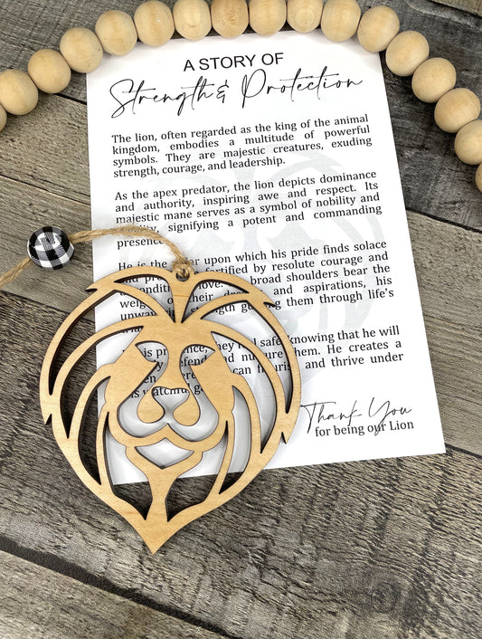 Story Card Ornament - Car Charms: Lion