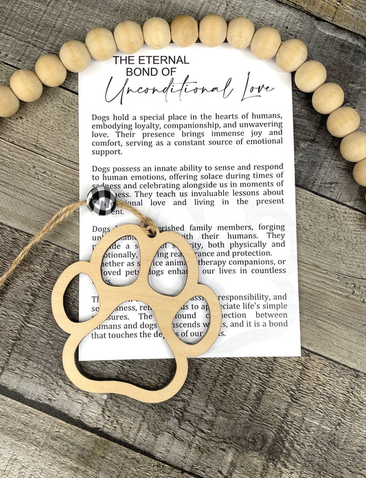 Story Card Ornament - Car Charms: Dog Paw