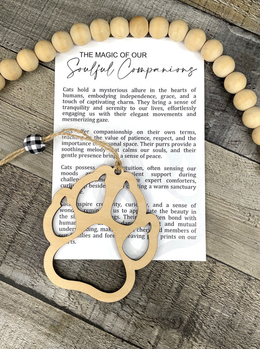 Story Card Ornament - Car Charms: Cat Paw