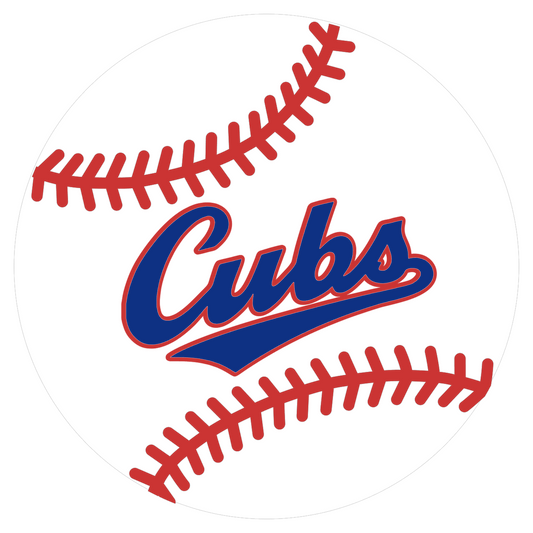 Baseball | 18" Round 3D Door Hanger | Personalized