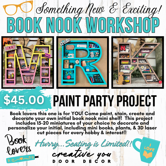 BOOK NOOK INITIAL WORKSHOP | THU SEP 11TH @ 6PM | HOSTED BY LAURIE V