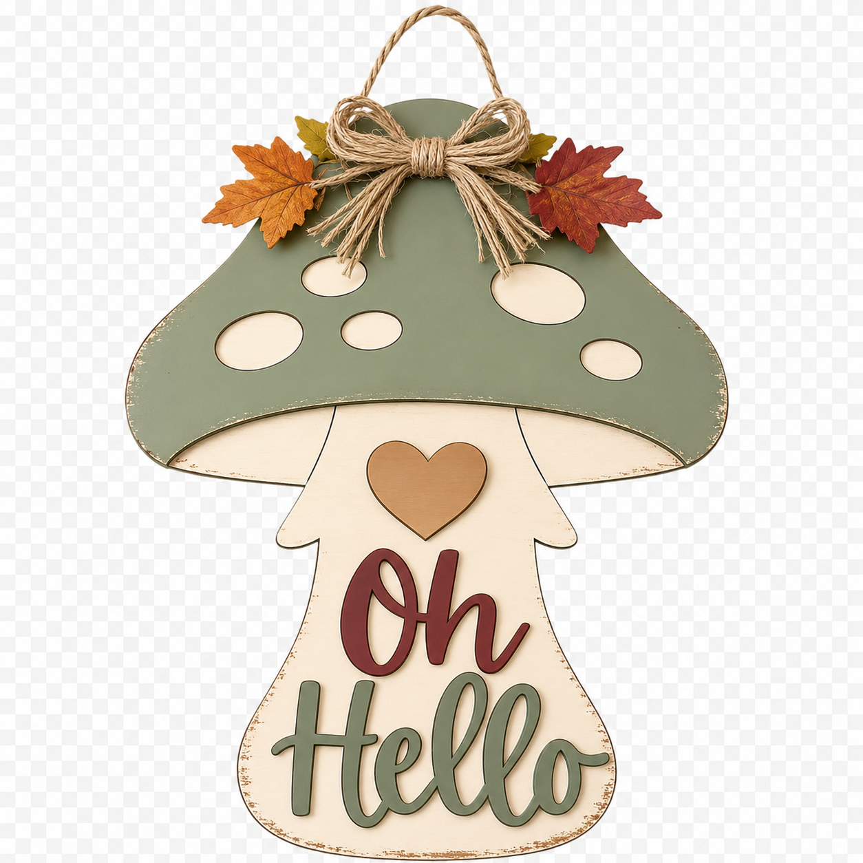 Oh Hello Mushroom: 3D Door Hanger