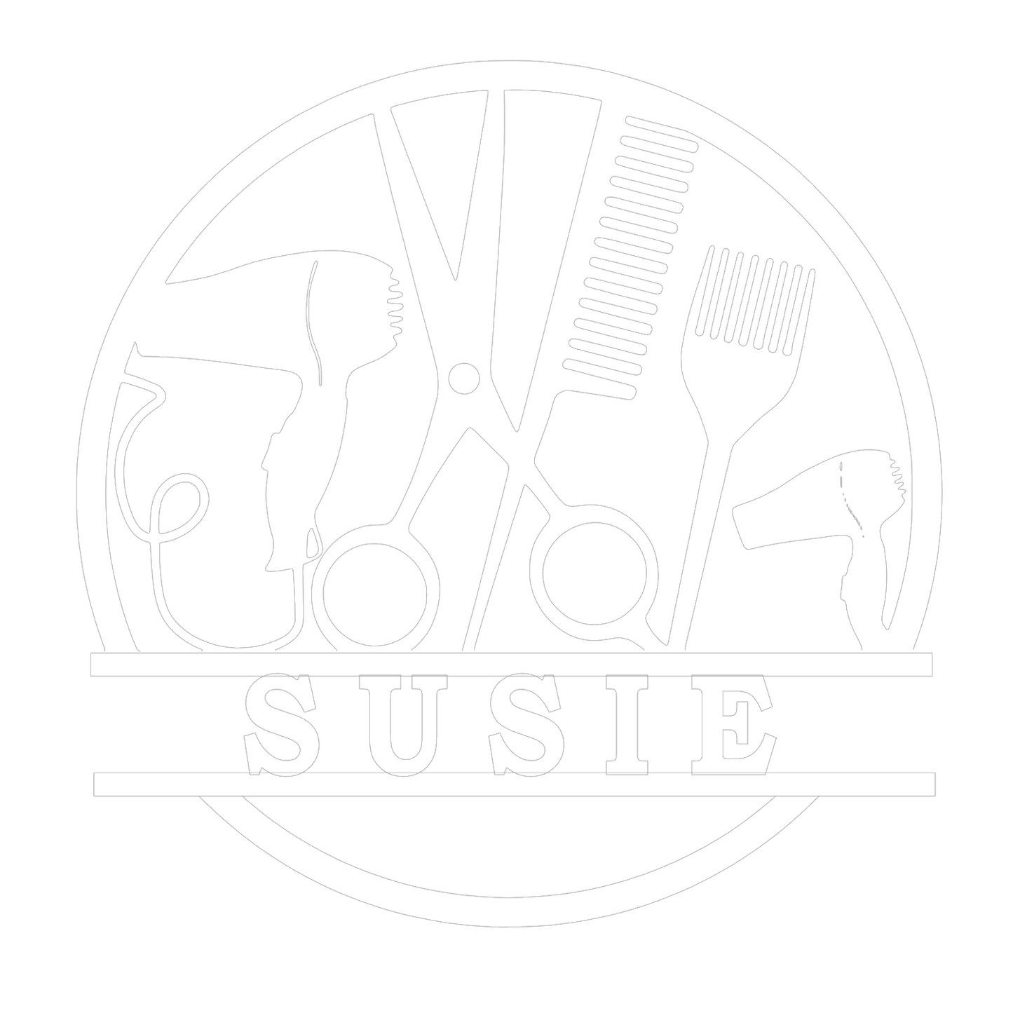 CUSTOM DESIGN: 3D Door Hanger - For Susie