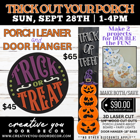 TRICK OR TREAT WORKSHOP | PUBLIC EVENT | SUN SEPT 28TH | 1-4PM