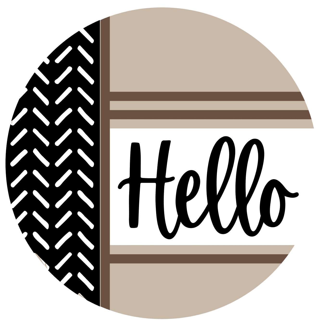 Hello Vertical Design: 3D 18" Round Door Hanger