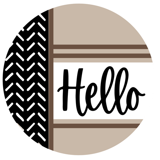 Hello Vertical Design: 3D 18" Round Door Hanger