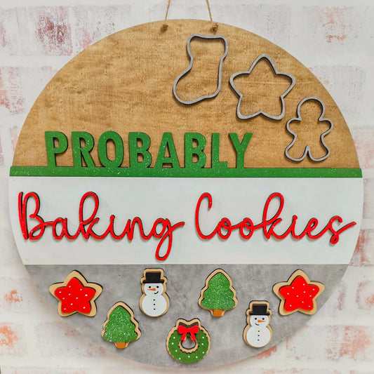 Probably Baking Cookies: 3D Round Door Hanger