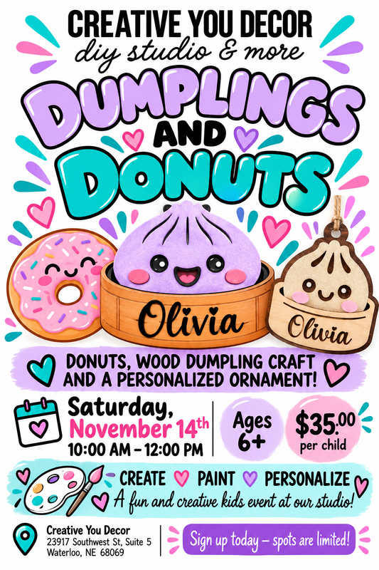 DUMPLINGS & DONUTS  - KIDS DIY WORKSHOP