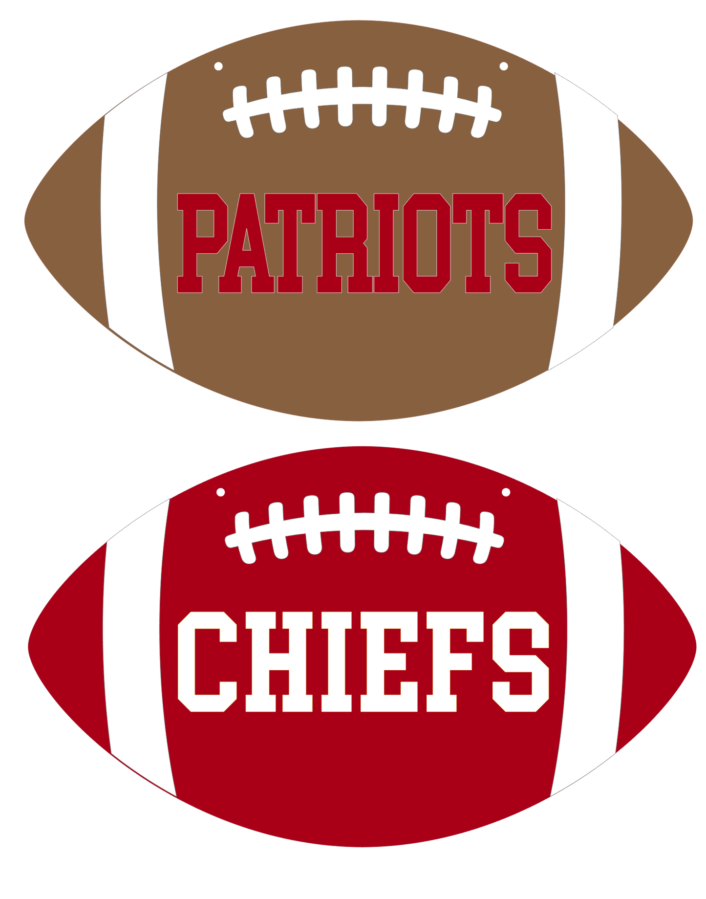 Football Shape Door Hanger: Customize Team + Player #