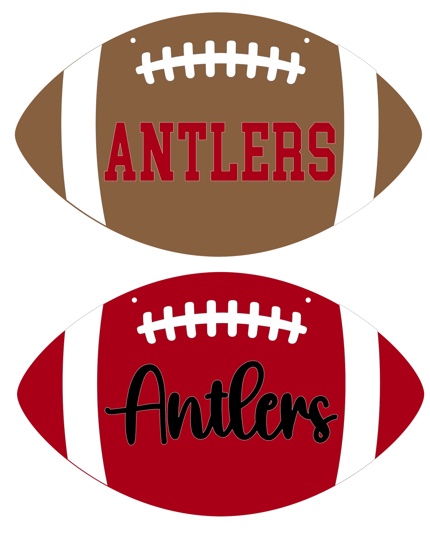 Football Shape Door Hanger: Customize Team + Player #