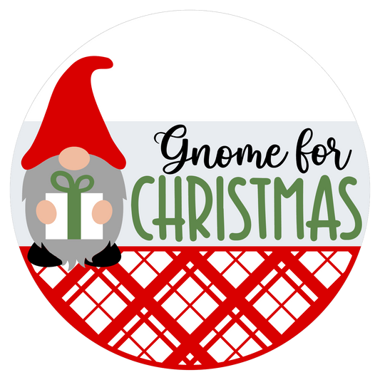 Gnome for Christmas: 3D Round Door Hanger
