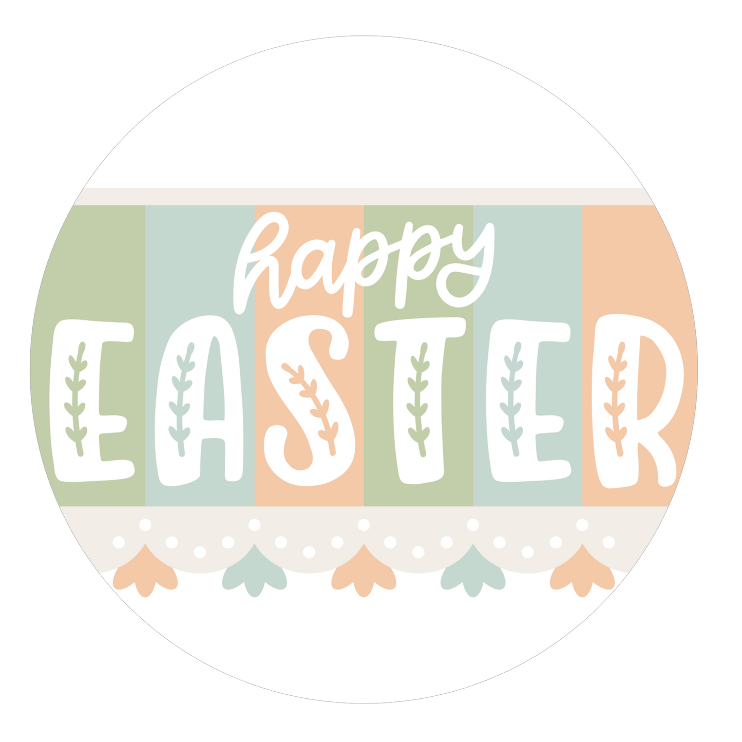 Happy Easter: 3D Round Door Hanger