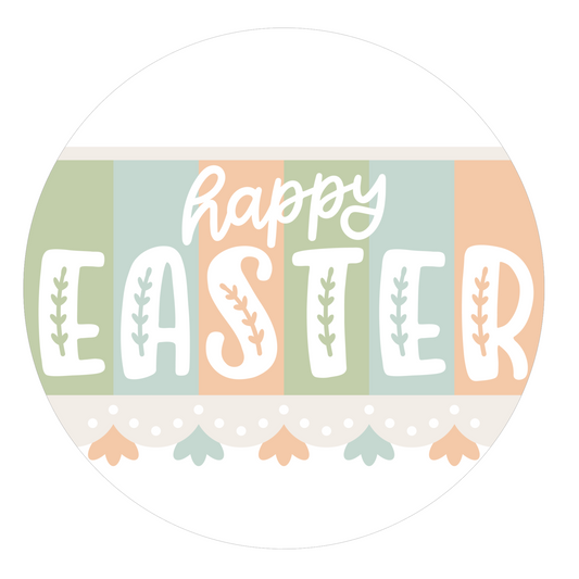 Happy Easter: 3D Round Door Hanger