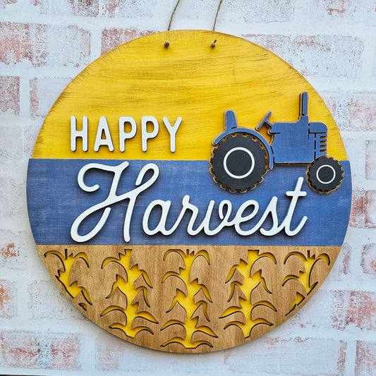 Happy Harvest: 3D Round Door Hanger