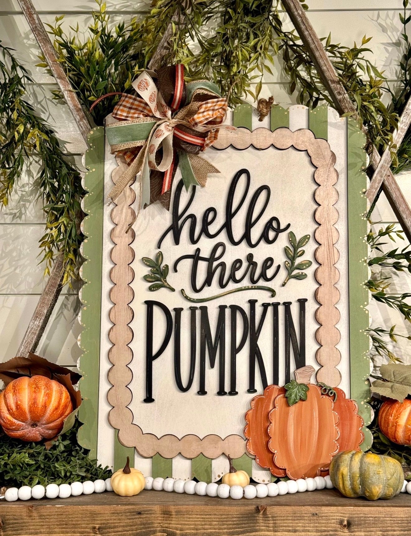 Rectangle Hello There Pumpkin: 3D Door Hanger