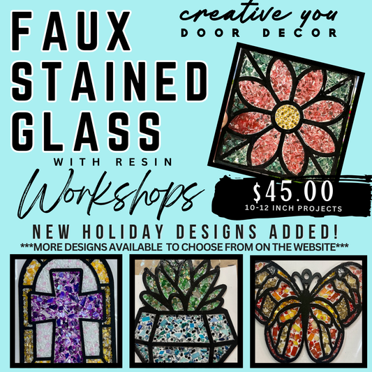 SAT FEB 21ST @ 12PM | RESIN FAUX STAINED GLASS PROJECT