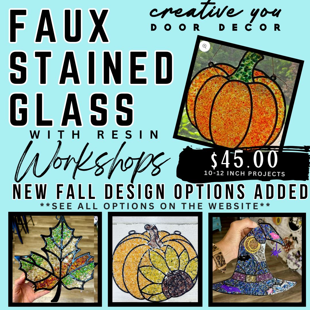 SAT NOV 8TH @ 12PM | RESIN FAUX STAINED GLASS PROJECT