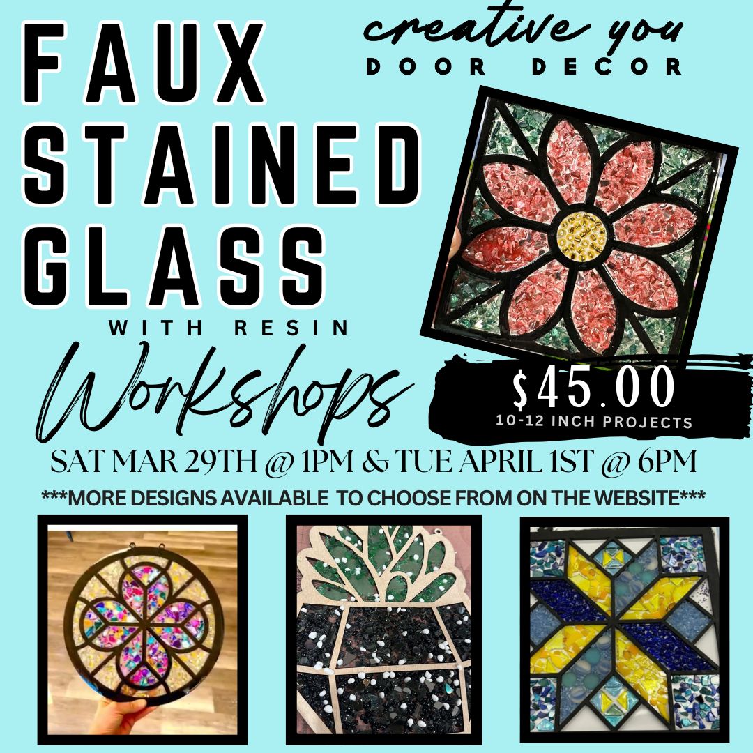 SAT MAR 29TH @ 1PM| RESIN FAUX STAINED GLASS PROJECT