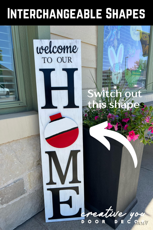 Porch Leaner | Welcome to our "H-M-E" + 1 Mini Attachment | 48" Tall