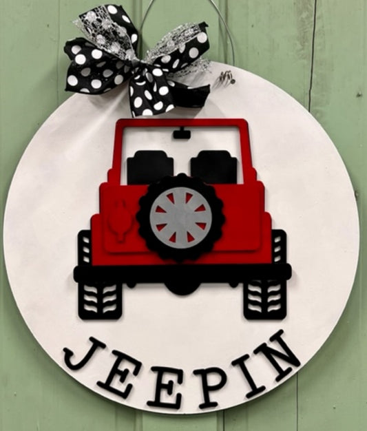 Jeepin - 4x4: 3D Round Door Hanger