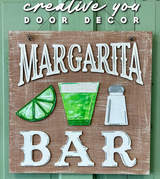 Margarita Bar: 3D Square Door Hanger