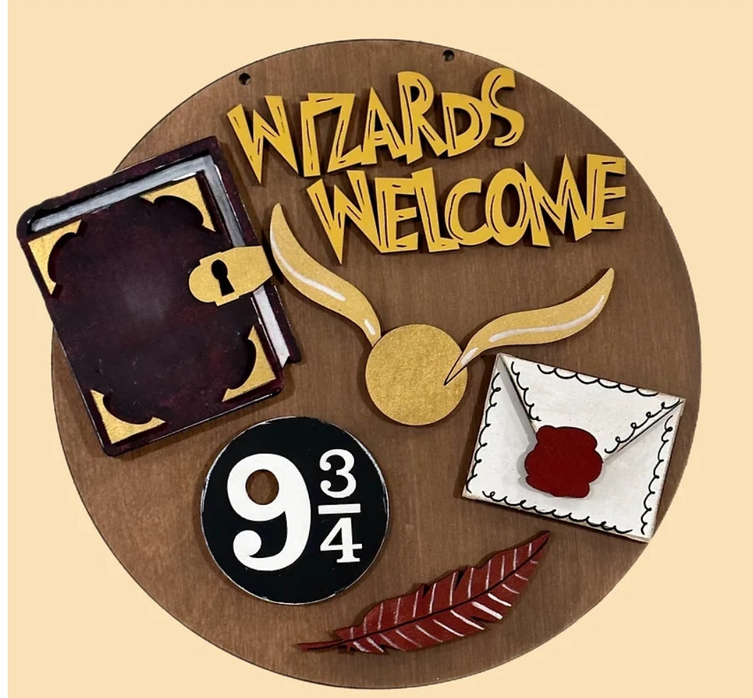 Welcome Wizards | 3D Round Door Hanger