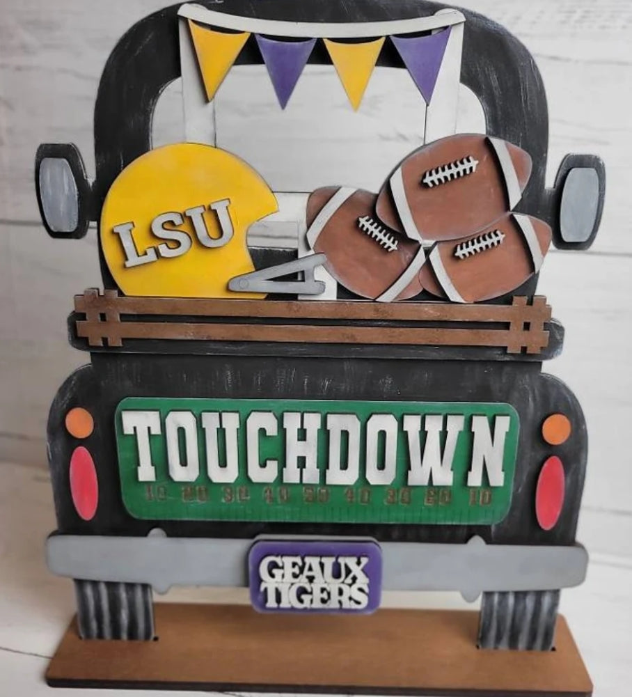 Football Truck Rear - Pick Your Team - 3D Door Hanger