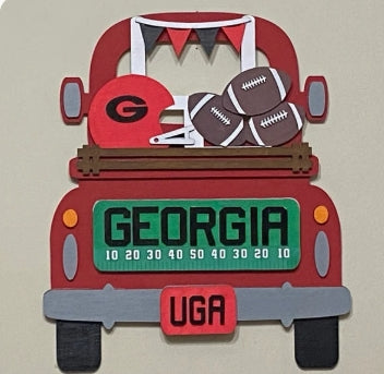 Football Truck Rear - Pick Your Team - 3D Door Hanger