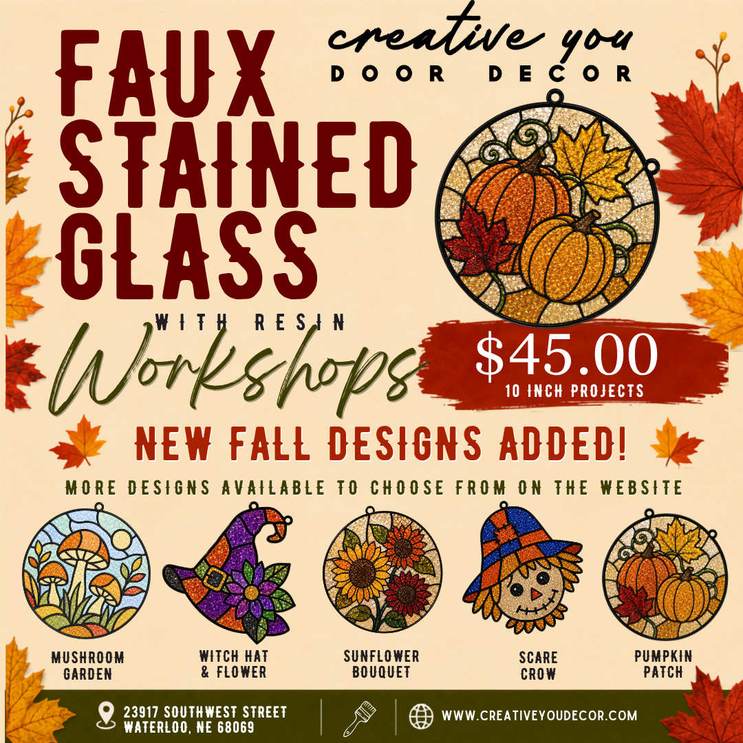 RESIN FAUX STAINED GLASS PROJECT | PRIVATE EVENT | SAT AUG 22ND @ 12:00PM